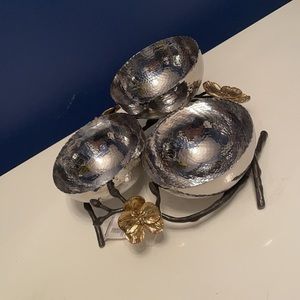 Michael Aram gold orchid triple bowl set